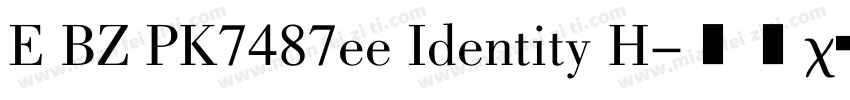 E BZ PK7487ee Identity H字体转换